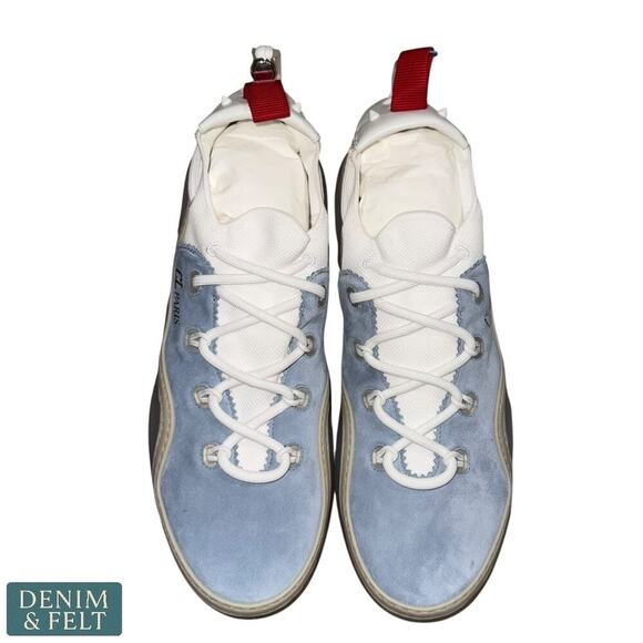 Christian Louboutin Arpoador Sneakers Zinc Blanco Suede CL Paris Shoes NEW/NIB!! main image 9